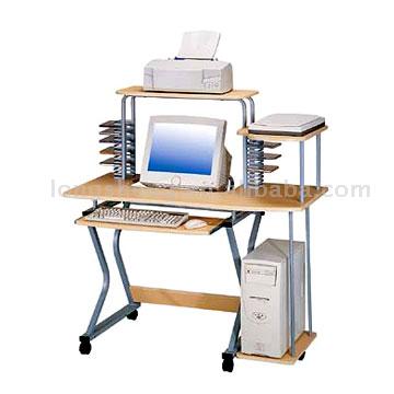 Computer Workstation with CD Holder